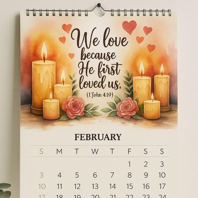 2026 Christian Wall Calendar – Faith & Scripture All Year