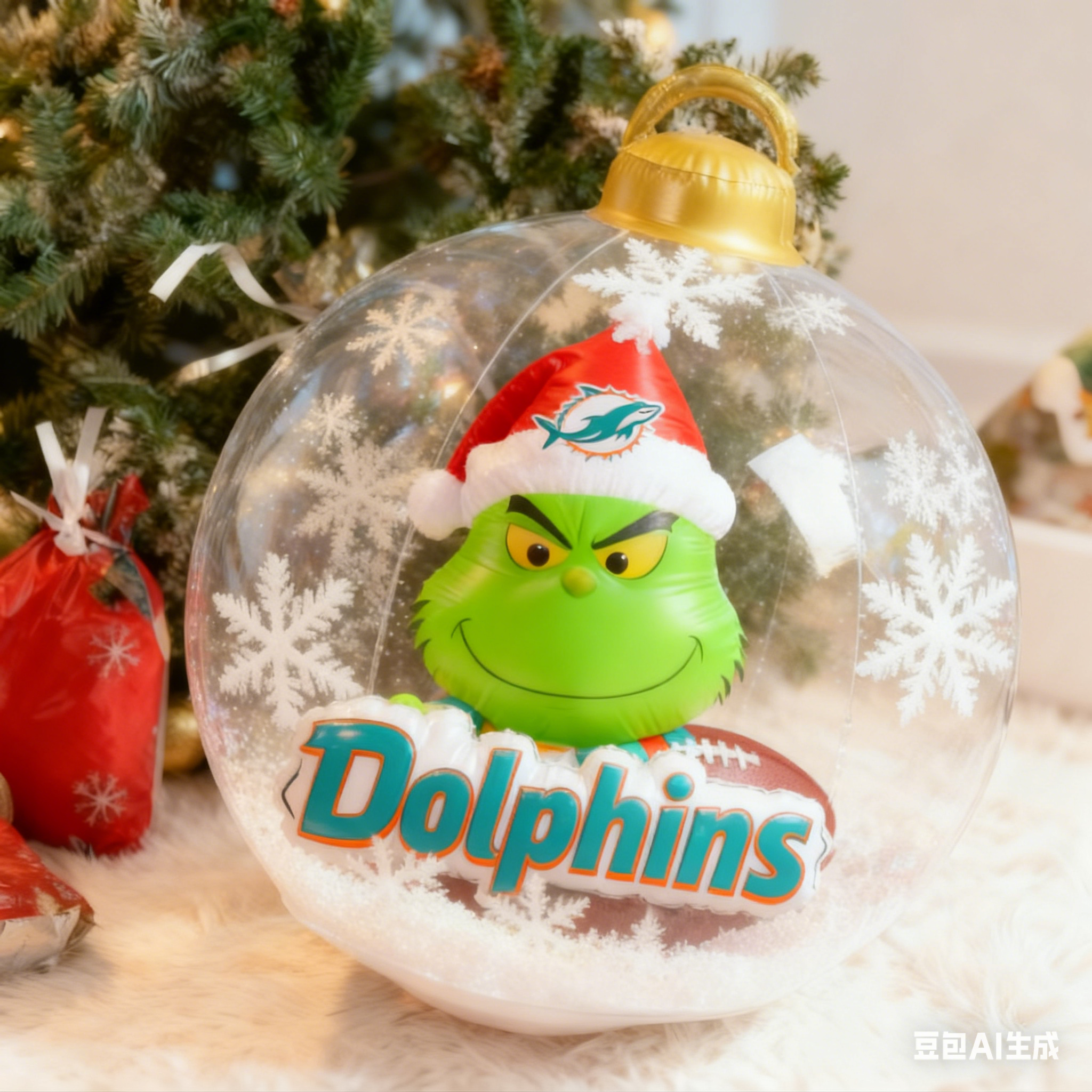 Grinchy Christmas Inflatable Ball Ornament – A Whimsical Holiday Statement Piece