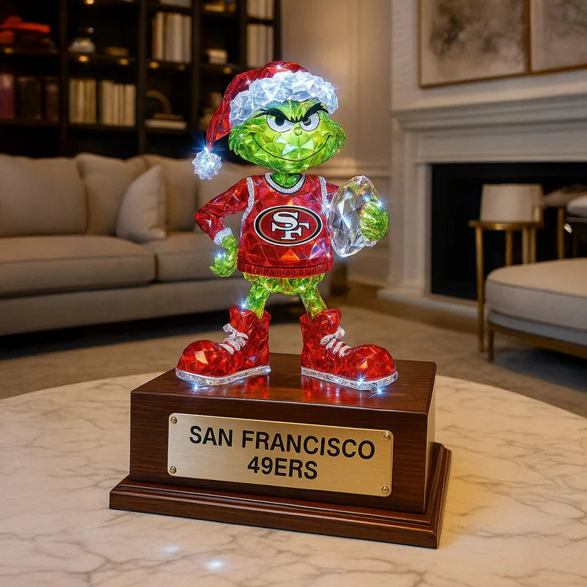 Football Team  Crystal Figurine Desktop Ornament